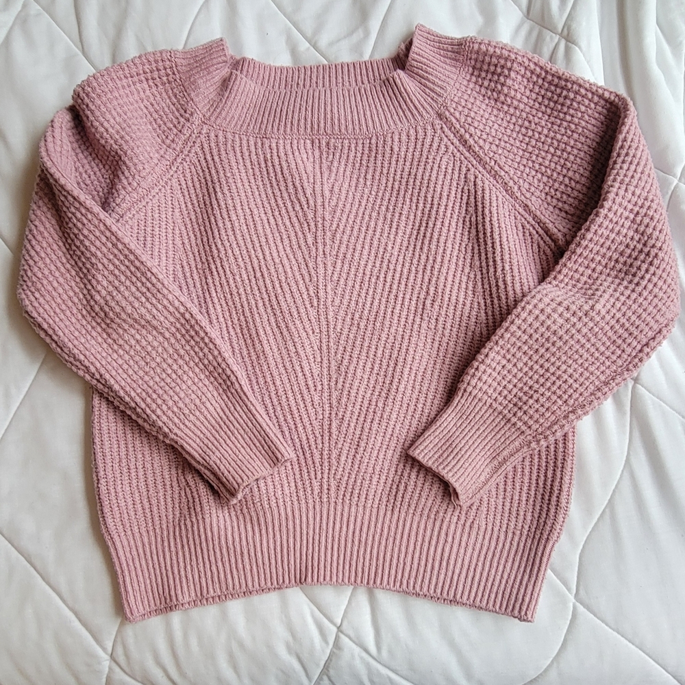 LOFT Dusty Rose Cowl Neck Sweater